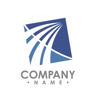 Soyut çizgi şekil kare logo. Vektör soyut logosunu görmeniz gerekir. Soyut Tasarım öğesi. Modern logosunu görmeniz gerekir. Tasarım öğesi. Vektör logo öğesi. Geometrik şekil. Vektör geometrik logosu