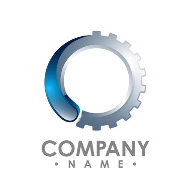 3D su ve dişli vektör - beyaz arka plan birlikte. grafiksel tasarım elemanları, kutsal kişilerin resmi veya logosu. Vektör çizim