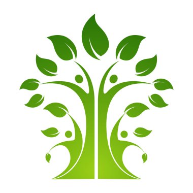 dostluk birlikte organik insanlar logosu insanlar logo ağaç logo vektör logo şablonu yapıştırma