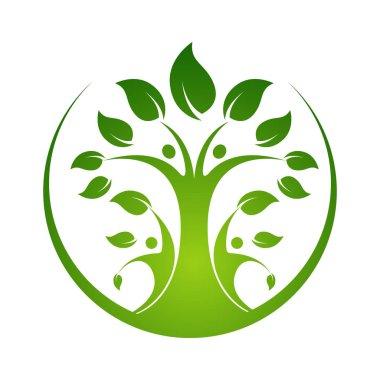 Aile ağacı sembol simge logo tasarım şablonu tasarlamak