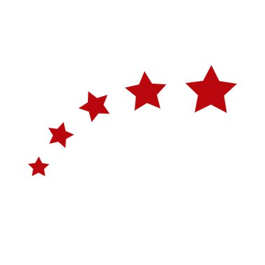 Yıldız renkli vektör logo, soyut yıldız renk simgesi, yıldızlı derecelendirme, rütbe