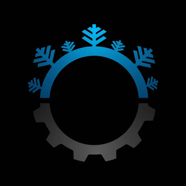 Blaues Abstraktes Kreis Logo Medizinisch Neue Technologische Entwicklung Ungewöhnliche Apothekenschild — Stockvektor
