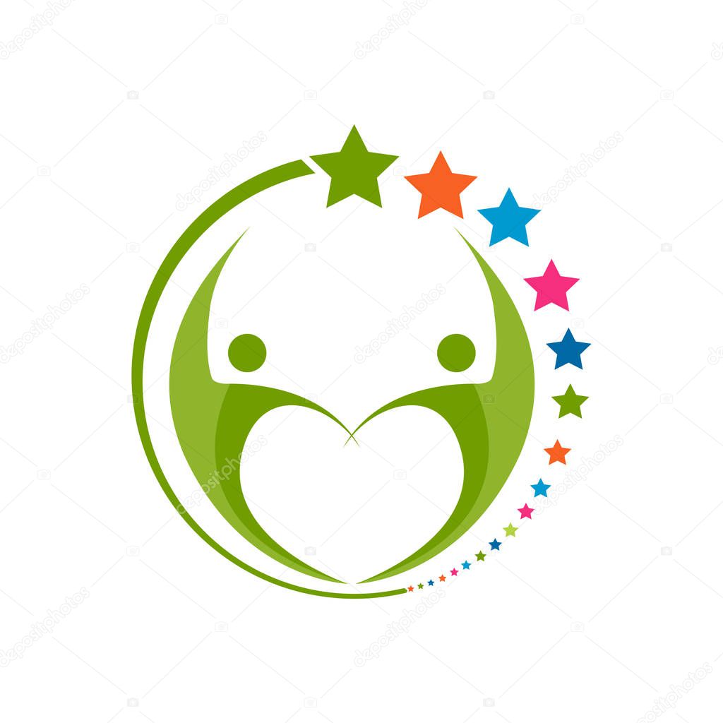 Vector logo design for children schooling, community organization