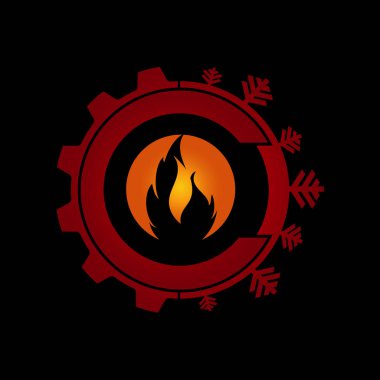 Soyut yıldız enerji logo. Sıcak soğuk simgesi, deniz güneş logo. Teknoloji yaratıcı işareti. Turist vektör simgesi