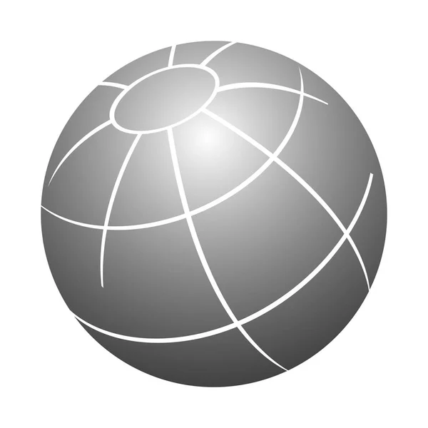 Einfache Vektor Illustration Gestaltungselement Globus Graue Farbe — Stockvektor