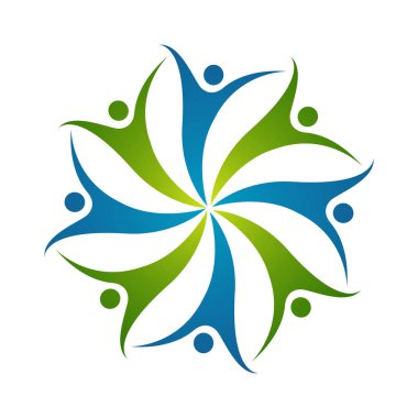 Soyut insan veya insan simgesi ve simge tasarım vektör