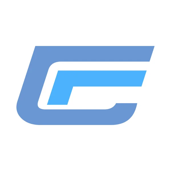 Μπλε Μεγάλη Γραμματοσειρά Αλφάβητο Εταιρεία Επιστολή Λευκό Λογότυπο Σχεδιασμό Διάνυσμα — Διανυσματικό Αρχείο