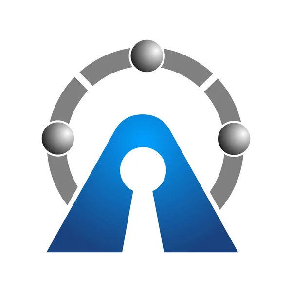 Abstrakta Logotyp För Företag Företagsidentitet Designelement Fastigheter Säkerhetslås — Stock vektor