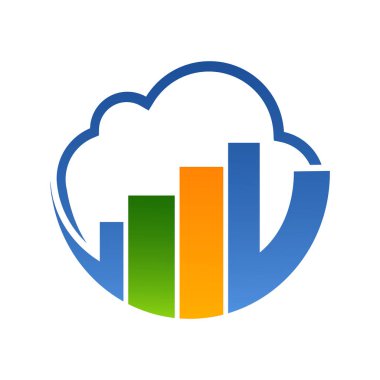 Edebi sunum gayrimenkul iş için. Şehir logosu. Şehir ya da bulut sunucu için ideal bir işareti. Şehir bulut dijital sunucu logosu. Logo oluşturmak