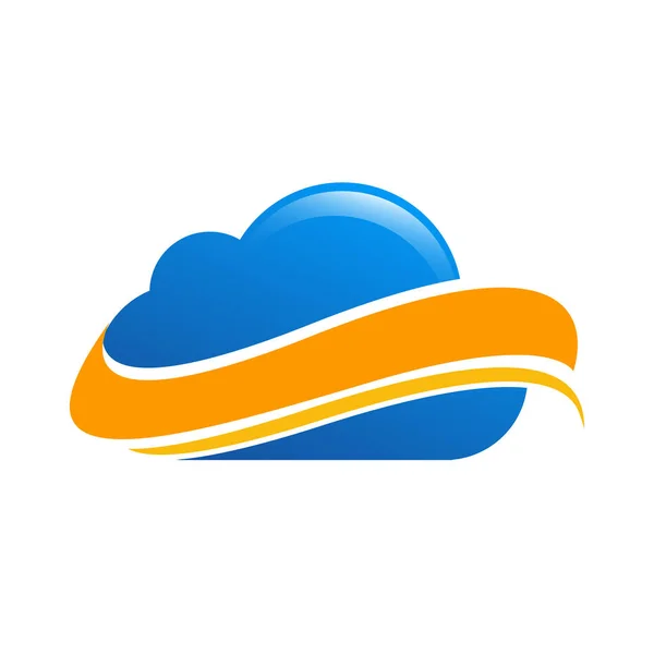 Blue Cloud Tech Logo Vecteur — Image vectorielle