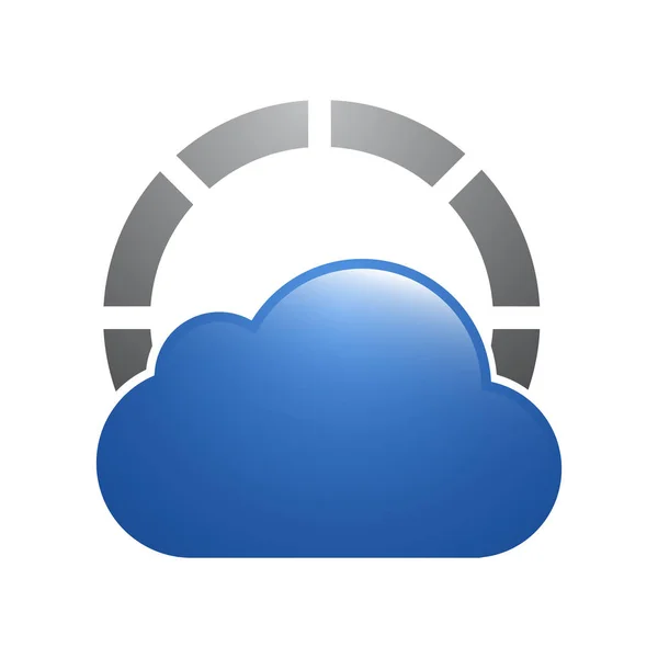 Icono Minimalista Logo Que Representa Nube Estilizada Objetivo Podría Ser — Vector de stock