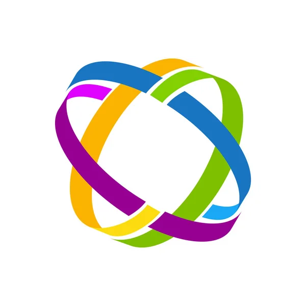 Globales Netzwerk Vektor Logo — Stockvektor