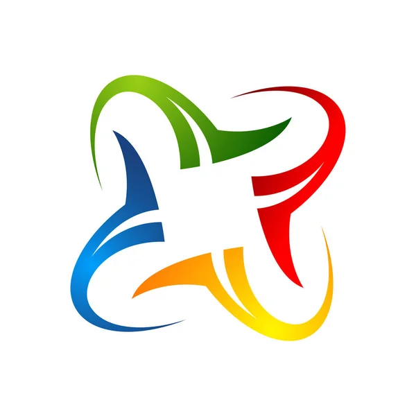 Абстрактный Шаблон Цветового Геометрического Логотипа — стоковый вектор