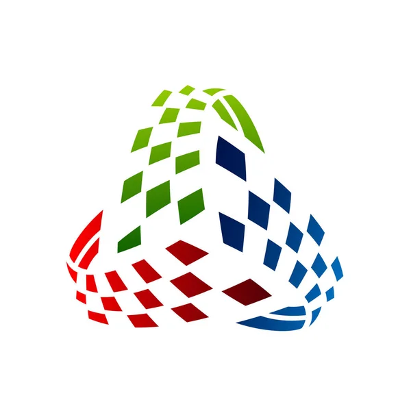 Triângulo Colorido Abstrato Logotipo Design Vetor Eps Ilustração Vetorial — Vetor de Stock