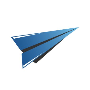 Uçak, negatif boşluk kanadında vektör simgesi. Seyahat, aşırı hava spor, gökyüzü dalış, handgliding logo şablonu