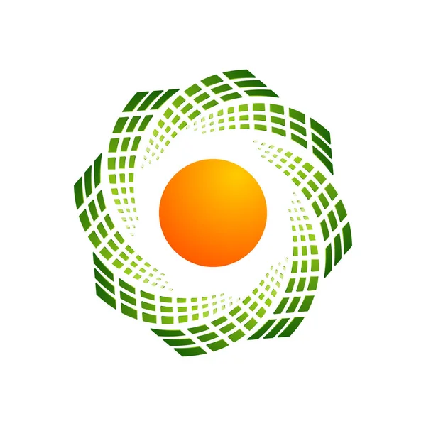 Unsur Desain Logo Vektor Teknologi Bola Digital Abstrak Web Network - Stok Vektor
