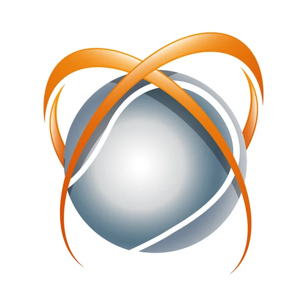 Wire World Logo Template Vetor Ilustração — Vetor de Stock