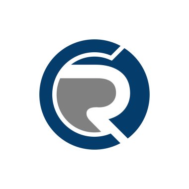 Daire Cr ilk şirket bağlantılı mektup logo şablonu