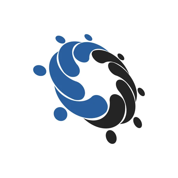 Equipe Rede Social Parceiros Family Friends Logo Design Modelo Ícone — Vetor de Stock