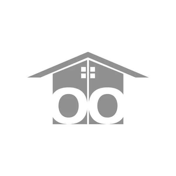 Kreativ Hem Smart Logotyp Detalj Med Ren Bakgrund — Stock vektor