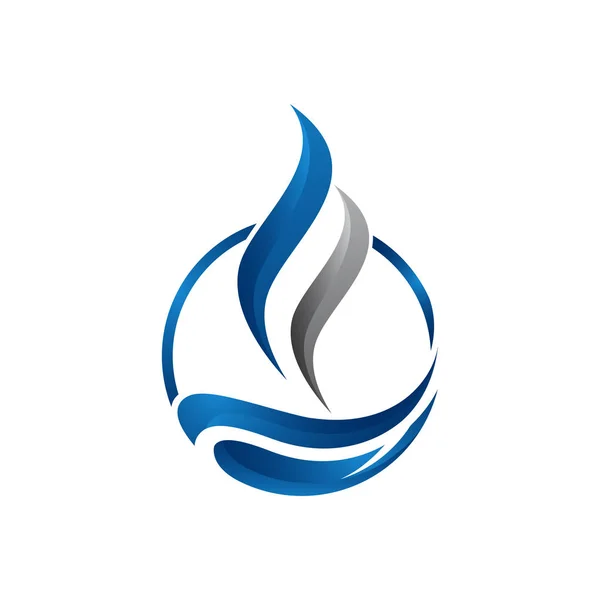 teknoloji soyut dalga iş, vektör logo şablonu