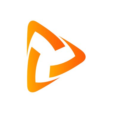 Soyut üçgen oyun uygulama simgesi tasarım logo şablonu