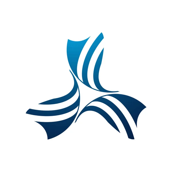 Modèle Logo Élément Icône Énergie Éolienne — Image vectorielle