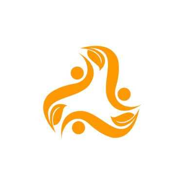 İnsan karakteri vektör logo Konsept illüstrasyon. Soyut adam şekil logo