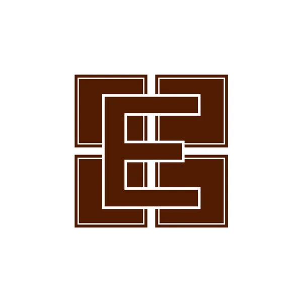Monochrome Letter Vector Logo Digital Logo Letter Icon Design Square — стоковый вектор