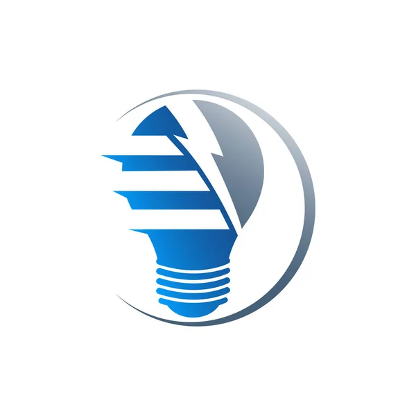 Logotipo Lâmpada Criativa Inteligente Vetor Logotipo Ideia Modelo Logotipo Projeto — Vetor de Stock