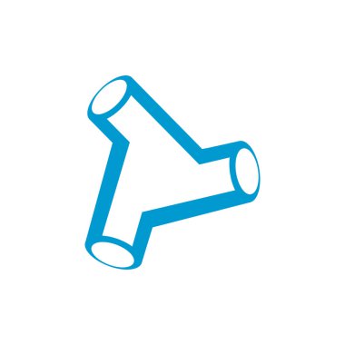 soyut geometrik şirket logosu üçgen, ok. çakışan öğelerin çeşitli dalga yapılan evrensel şekil kavramı vektör çizim