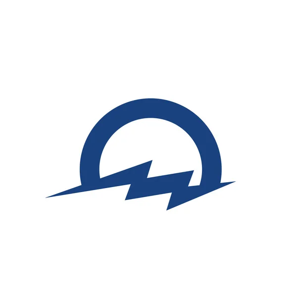Wolke Und Blitz Logo Icon Template Vektor Design — Stockvektor