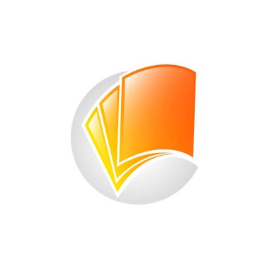 yaratıcı açık kitap logo vektör, kitap renkli logo, okul kitapları, eğitim kitapları