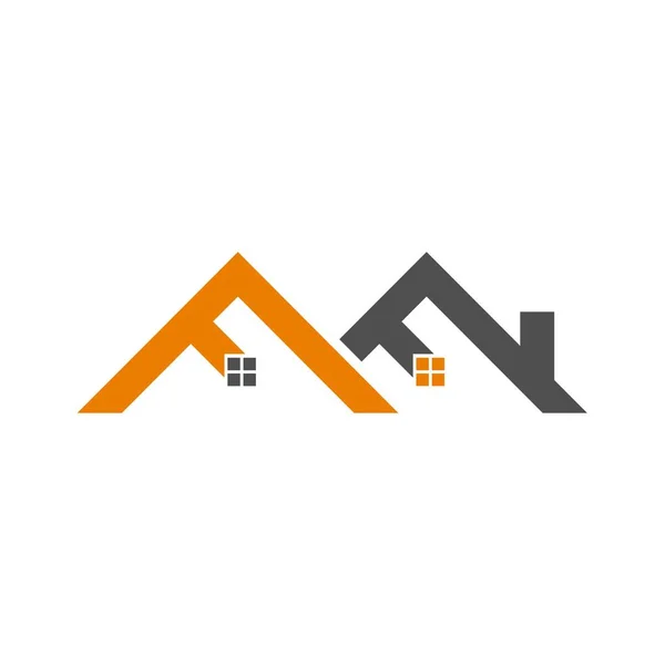 Logotype Untuk Perumahan Konstruksi Dengan Energi Baru - Stok Vektor