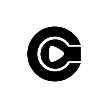 C harfi logo, ilk S logo vektör şablon, piksel, hızlı logosu, üçgen,