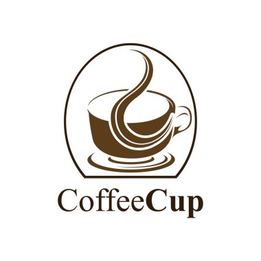 Kahve fincanı logo konsept tasarımı. Sembol grafik şablon öğesi vektör