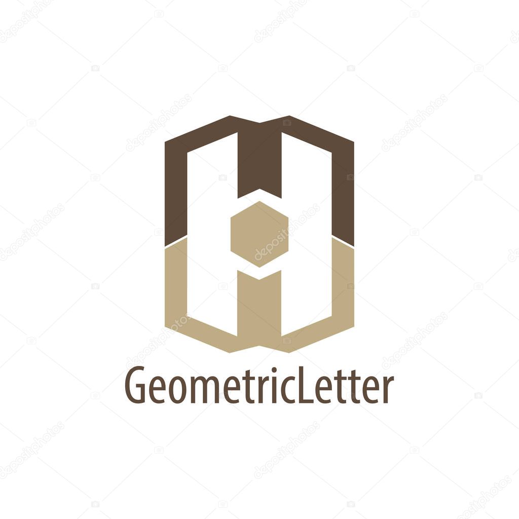 Geometric initial letter MW logo concept design. Symbol graphic template element vector