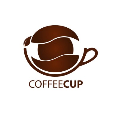 Kahve fincanı logo konsept tasarımı. Sembol grafik şablon öğesi vektör