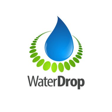 Nature waterdrop logo concept design. Symbol graphic template element vector