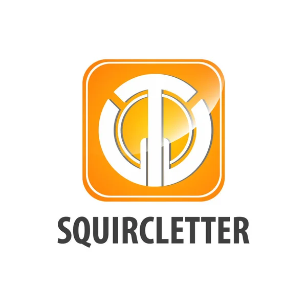 Squircle Ilk Harfleri Logo Konsept Tasarımı Sembol Grafik Şablon Öğesi — Stok Vektör