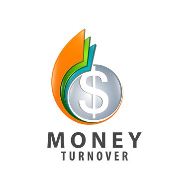 Para ciro renkli logo konsept tasarımı. Sembol grafik şablon öğesi vektör