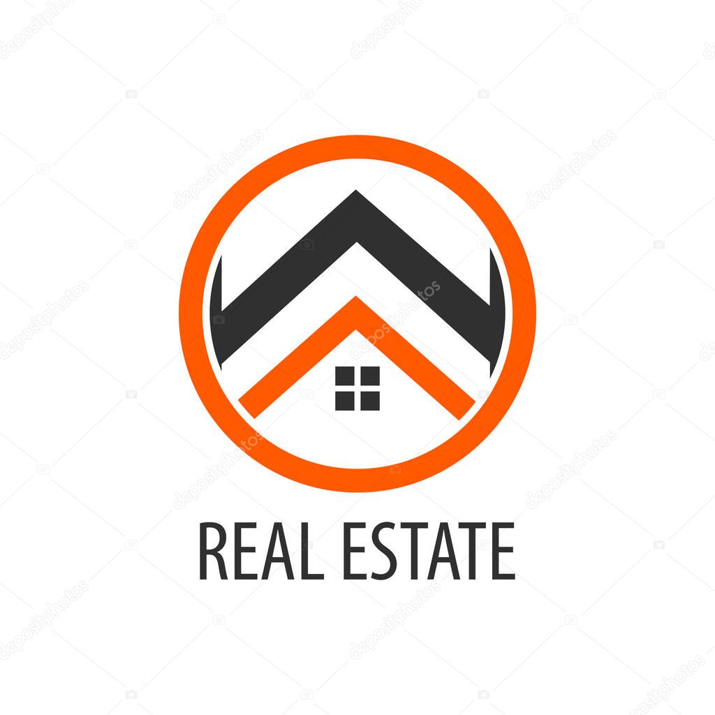 Circle real estate logo concept design. Symbol graphic template element vector