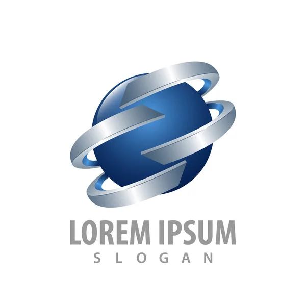 Gebied Logo Conceptontwerp Draaien Element Van Grafische Sjabloon Symbool — Stockvector