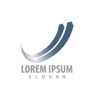 Logo konsept tasarımı yukarı ok. Sembol grafik şablon öğesi 