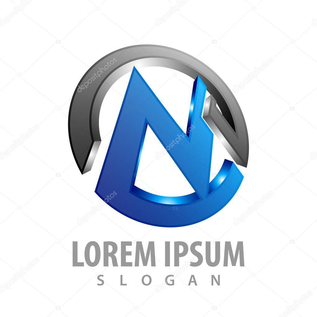 Circle Initial letter M logo concept design. Symbol graphic template element