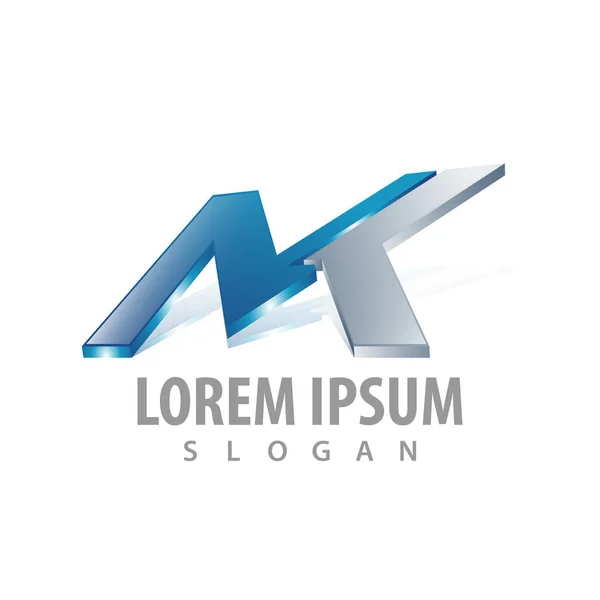 Iniziale Lettera Logo Concept Design Simbolo Elemento Modello Grafico — Vettoriale Stock