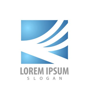 Soyut kare teknoloji konsept tasarımı. Sembol grafik templa