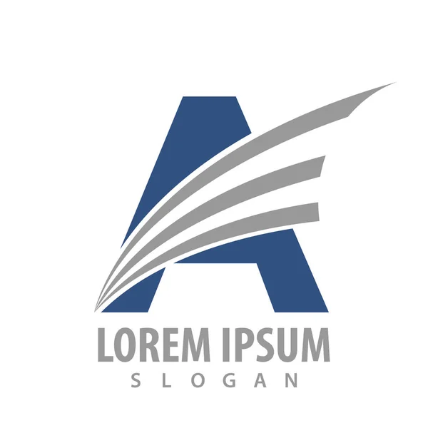 Počáteční písmeno A s jiskra linie logo koncepce designu. Symbol gra — Stockový vektor