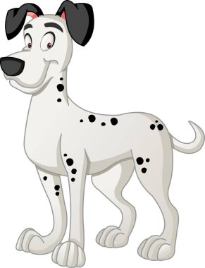 Karikatür köpek. Vektör çizim komik mutlu hayvan.