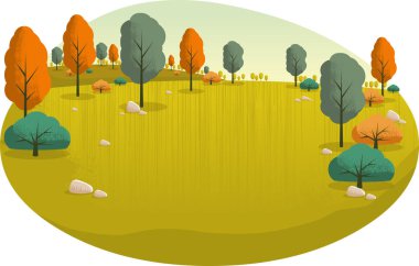 Çim ve ağaçların yeşil park. Doğa manzara.